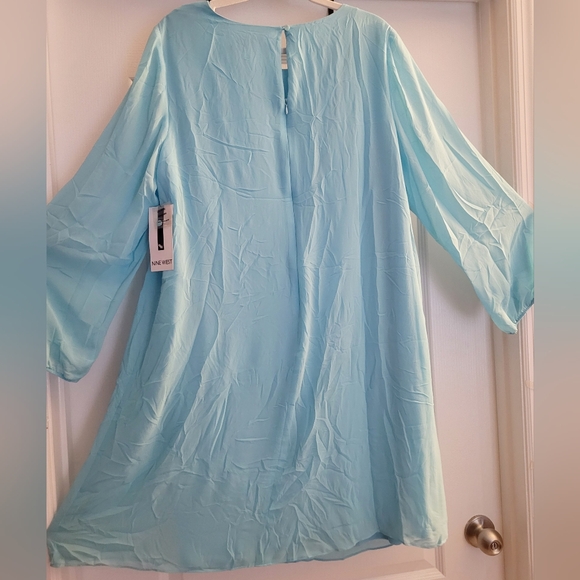 🏝Nine West Blue Long Sleeve Dress - Picture 7 of 7